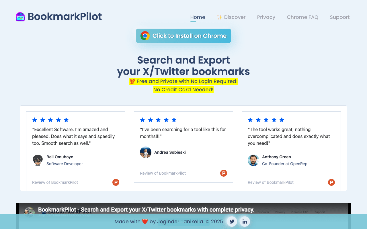 BookmarkPilot screenshot