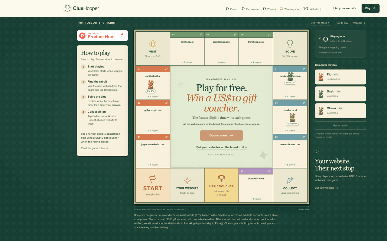 ClueHopper screenshot