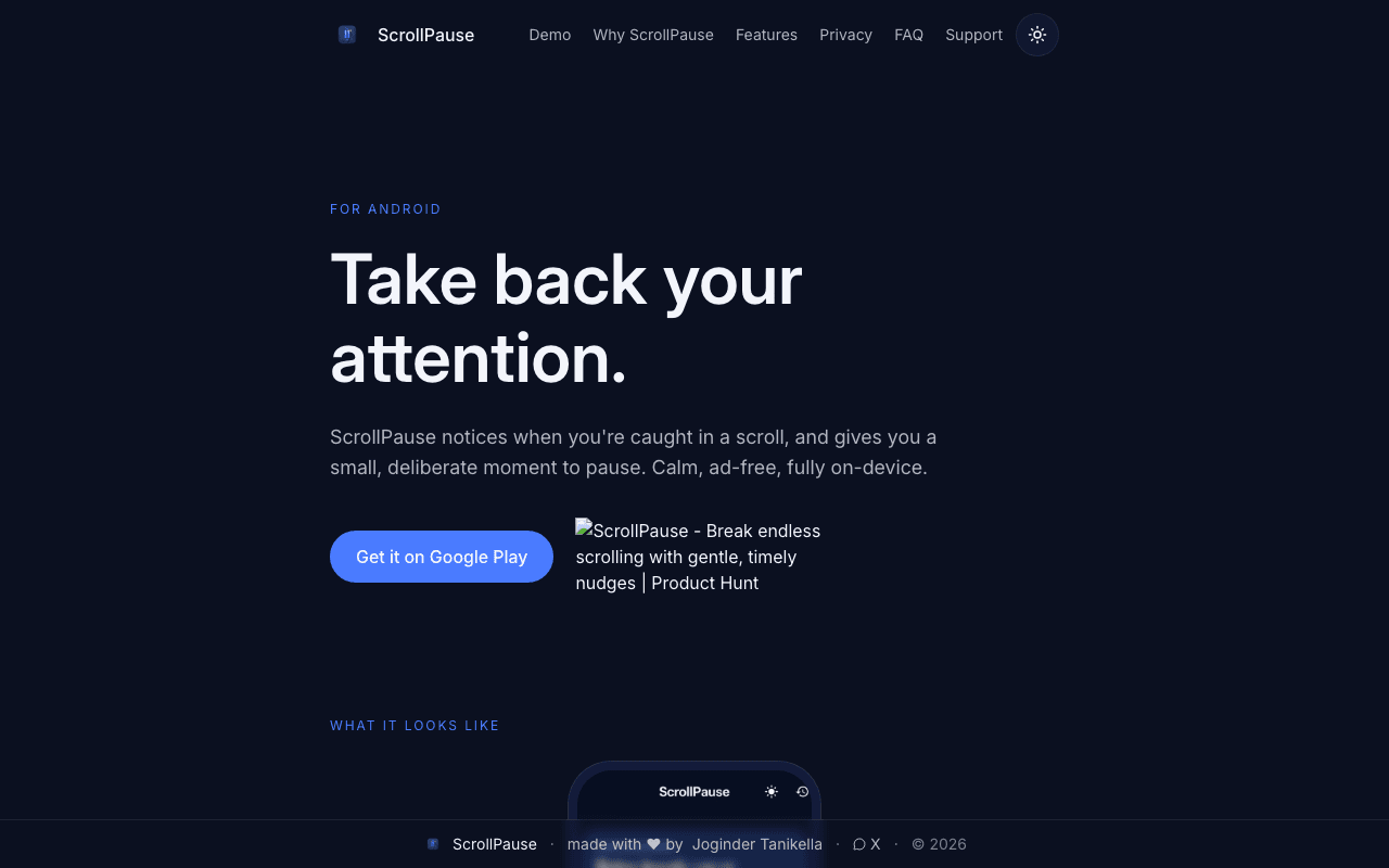 ScrollPause screenshot